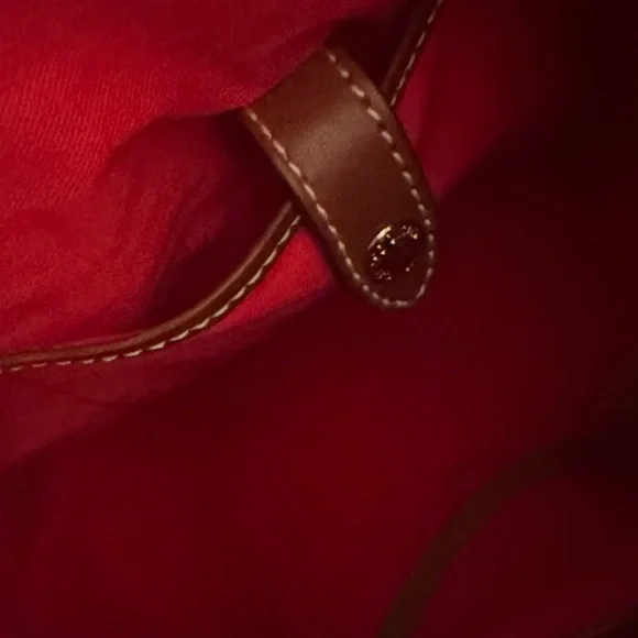 Dooney & Bourke Tan Suede Bucket Bag